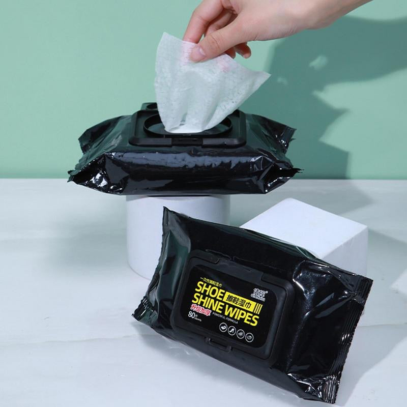 Shoe shine wipes