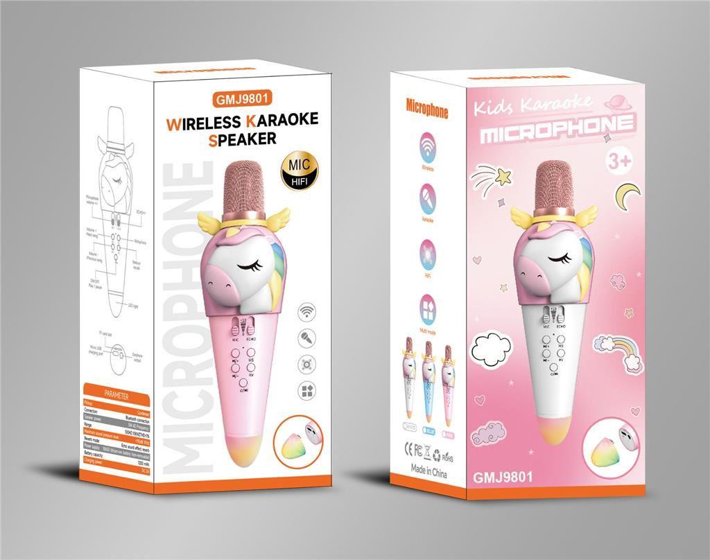 Wireless karaoke microphone with bluetooth connectivity and voice changing feature