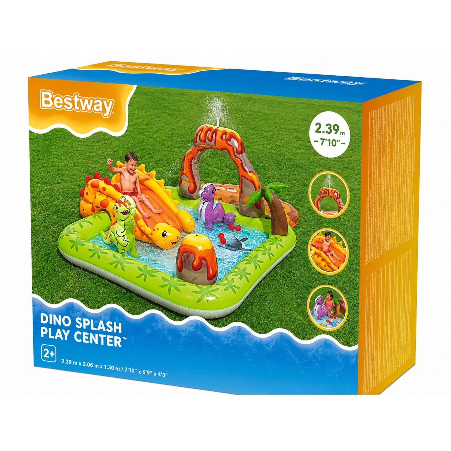 Kids Dinosaur Inflatable Water Play Center Pool with Slide & Sprinkler 53172