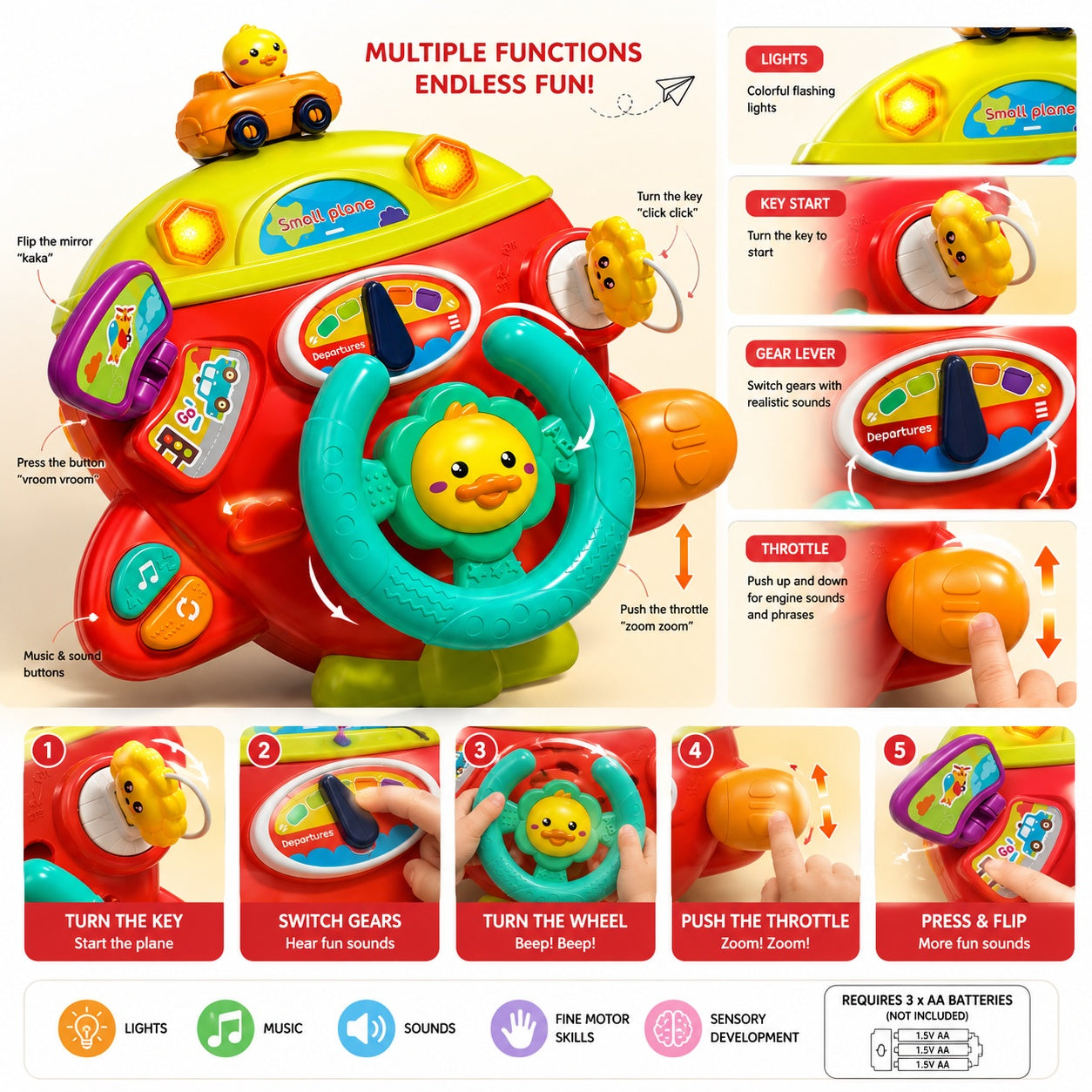 Baby Sensory Steering Wheel Toy