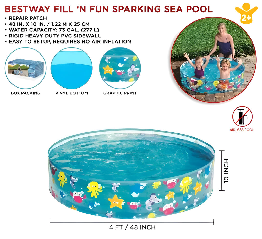 Bestway Fill 'N Fun Sparking Sea Pool 48 Inch | 55028