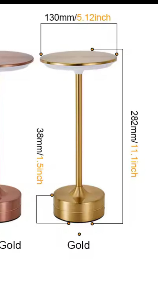 Metal luxury touch lamp