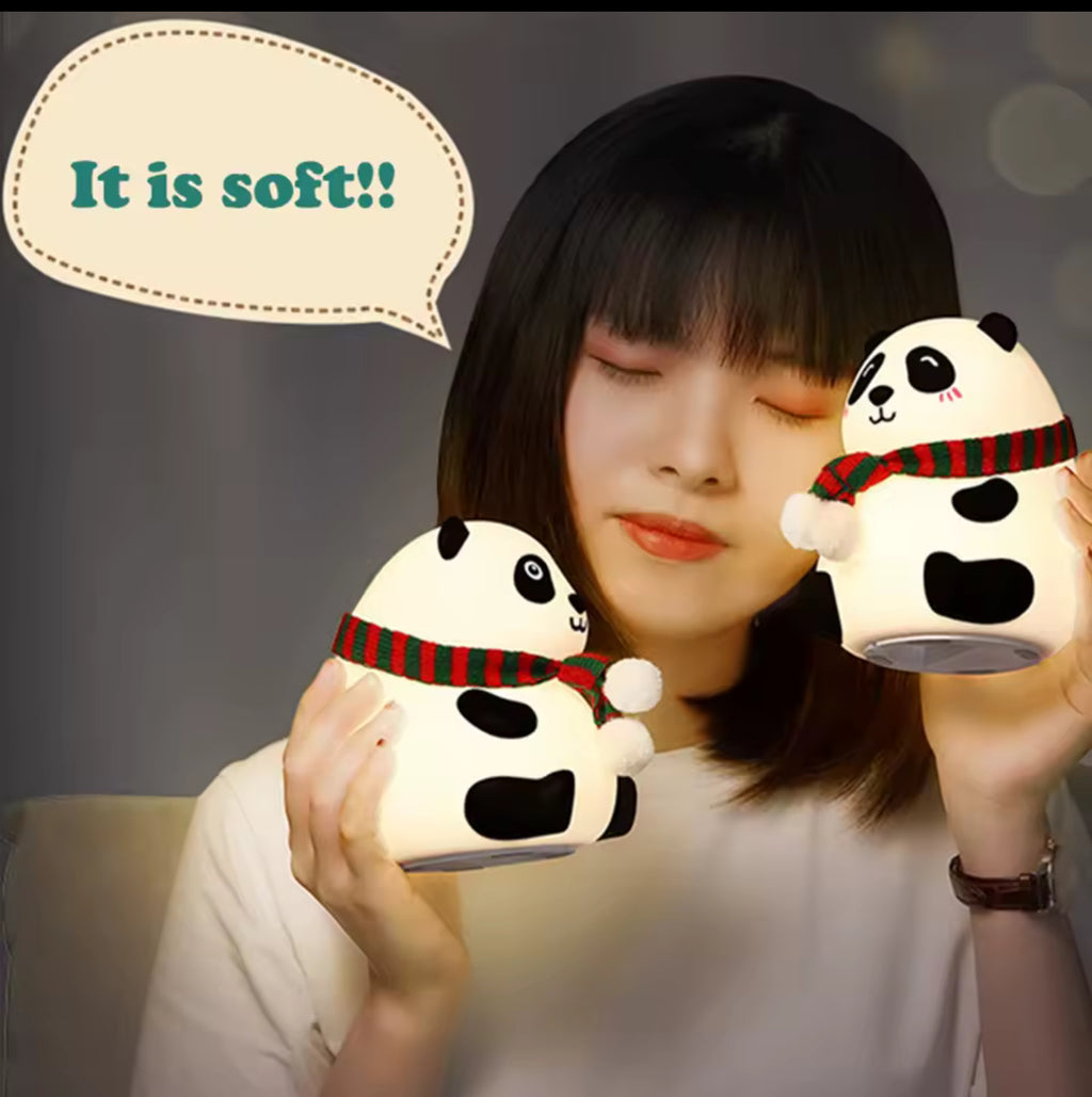 Muffler panda silicone lamp
