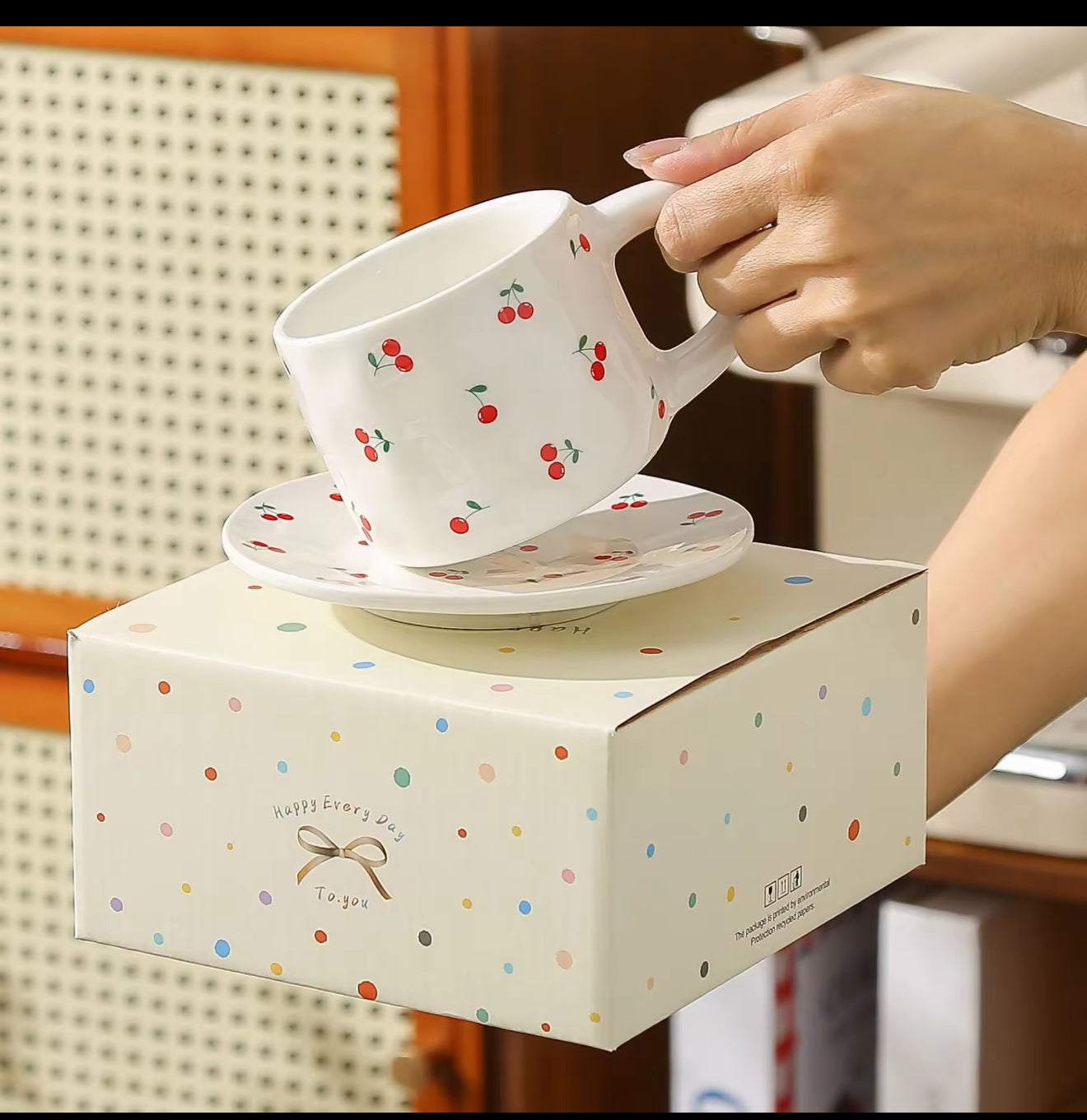 Pinteresty ceramic mug saucer