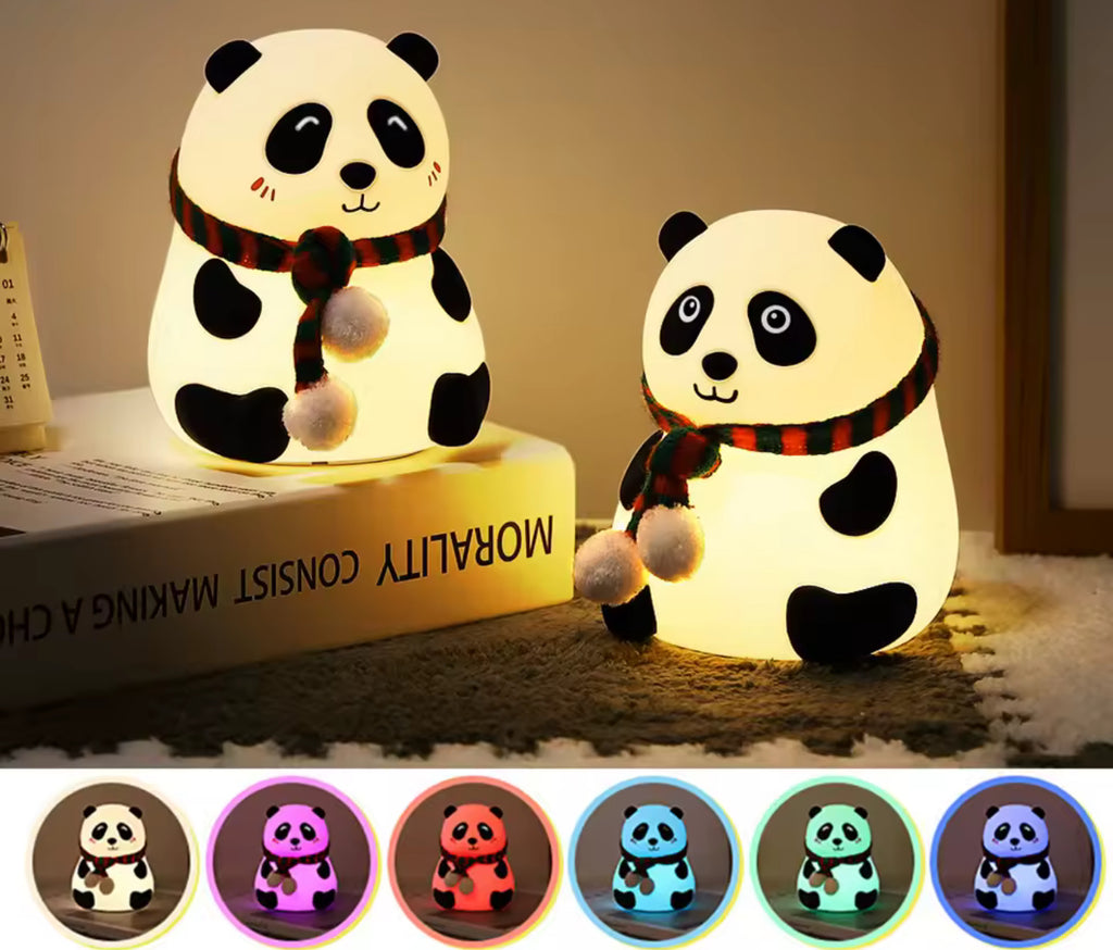 Muffler panda silicone lamp