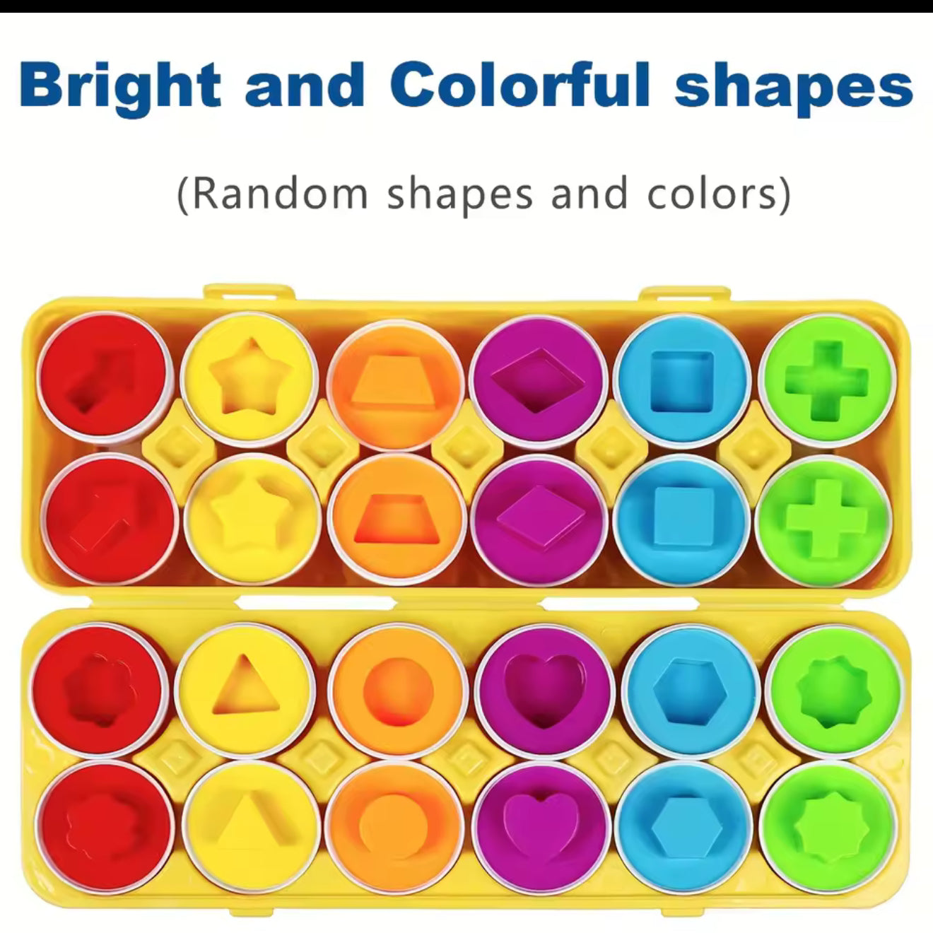 Shape sorting eggs