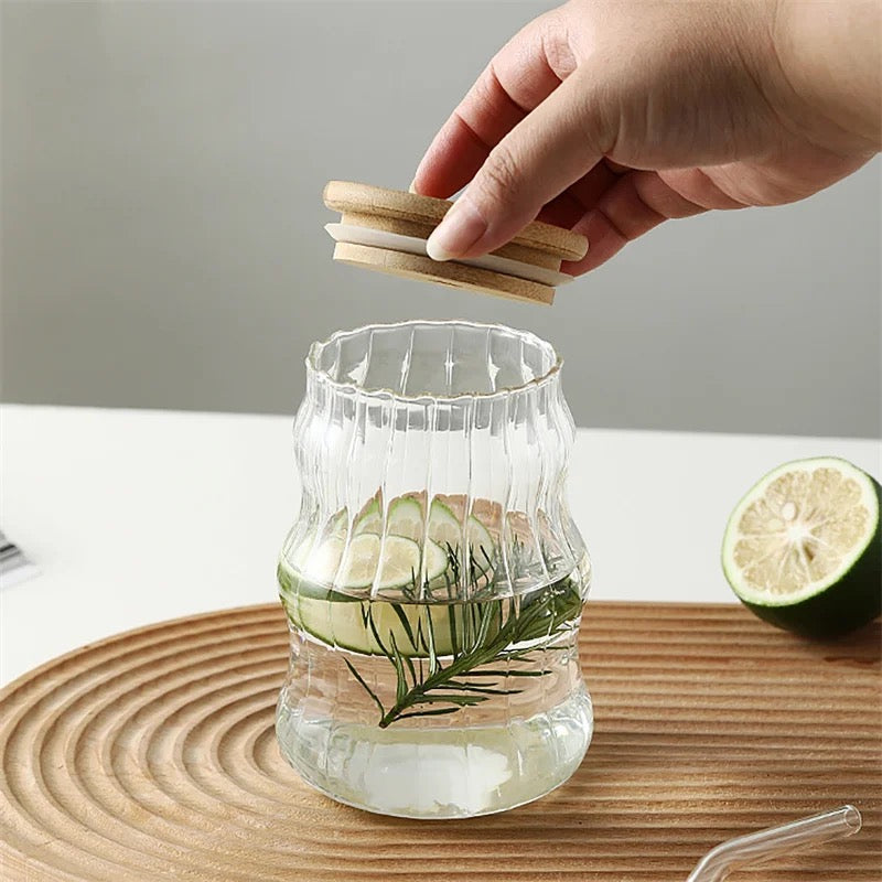 Caterpillar glass tumbler