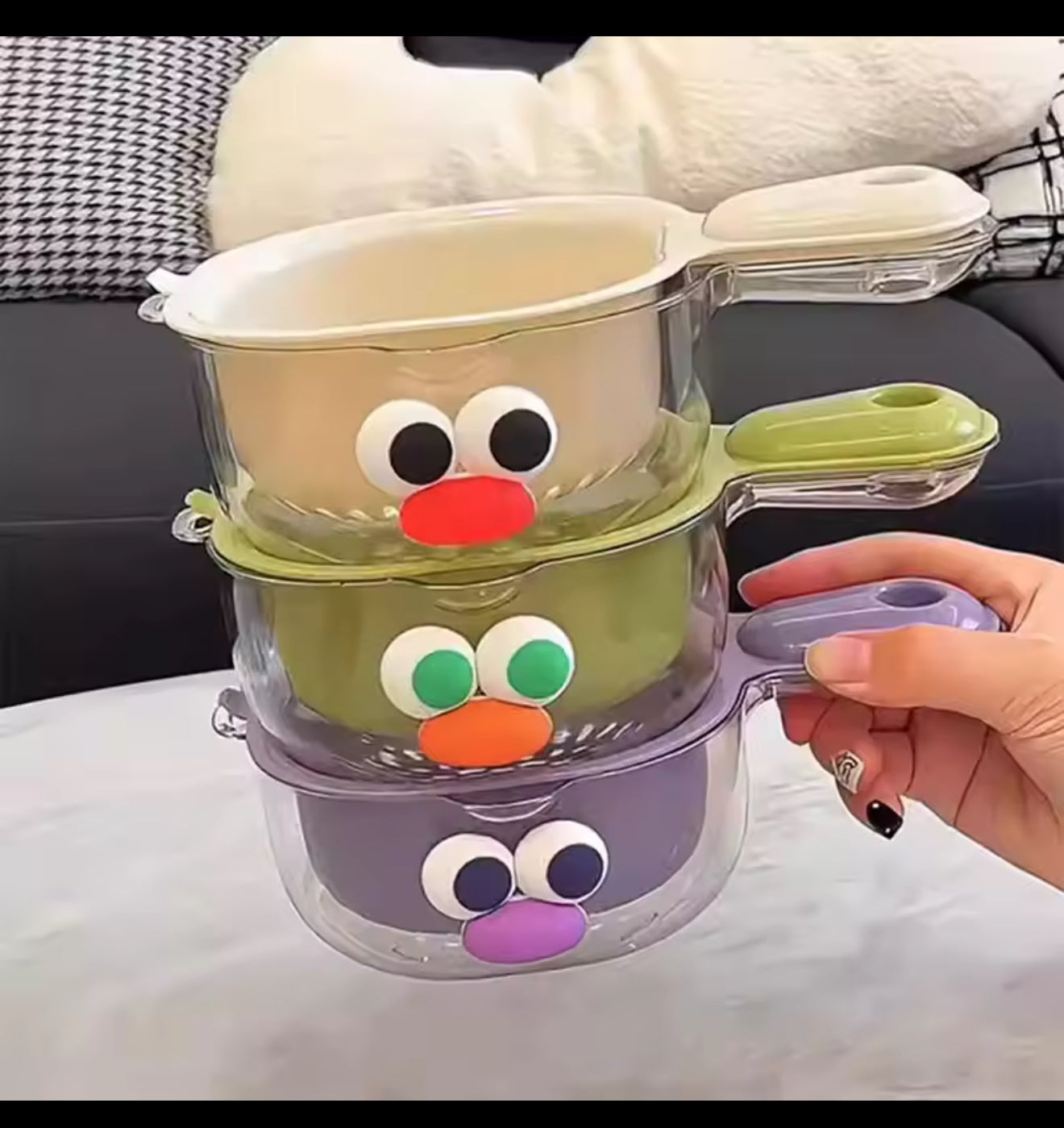 Mini drain bowls with handle