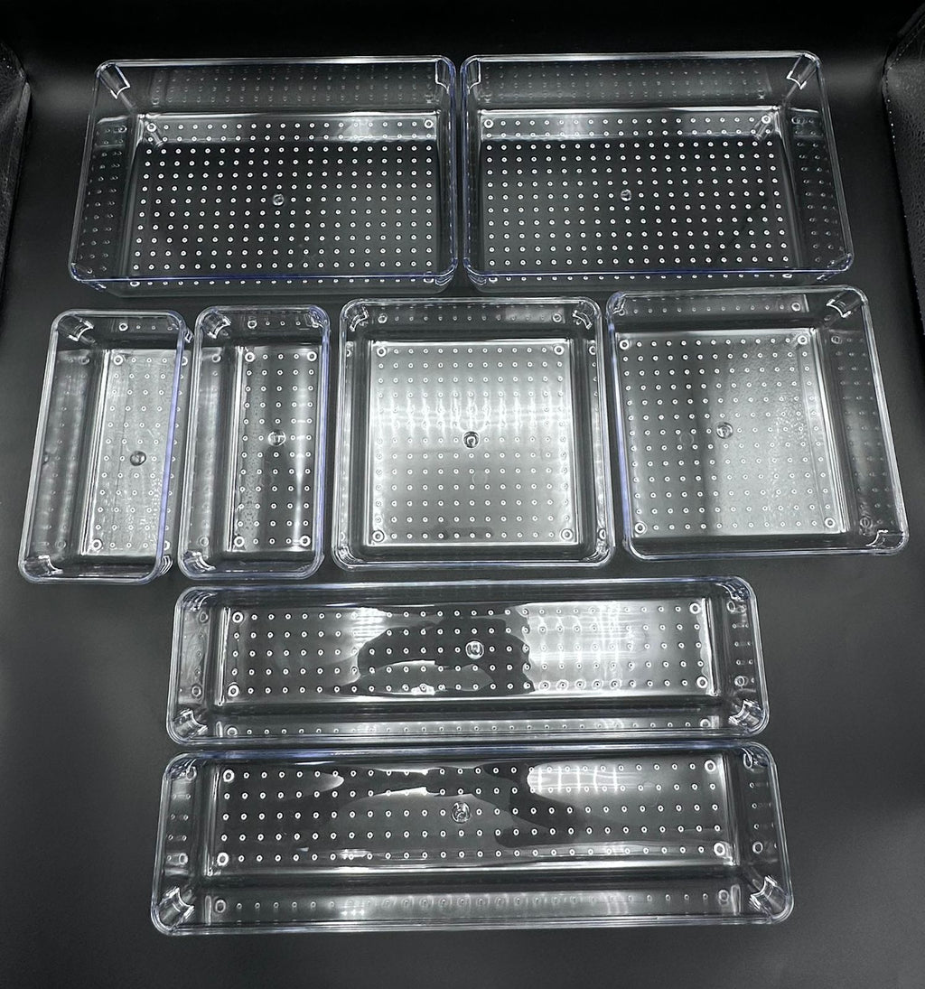 Turkish Crafted Acrylic Multipurpose Organizer Set of 4