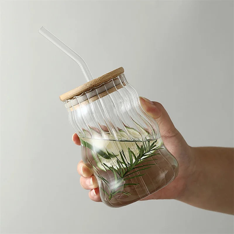 Caterpillar glass tumbler
