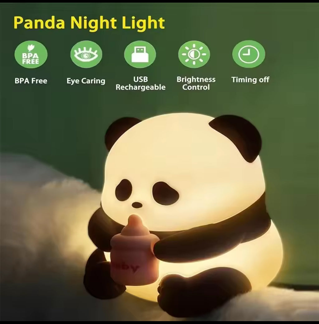 Feeding panda silicone lamp