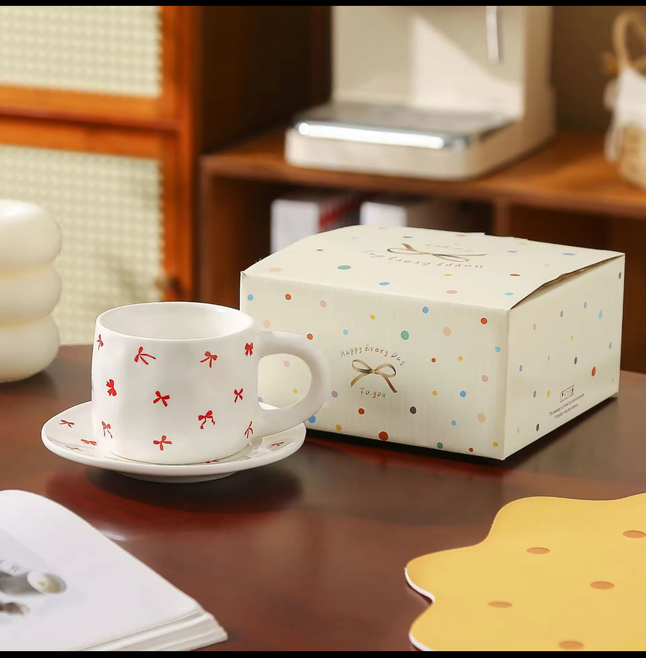 Pinteresty ceramic mug saucer