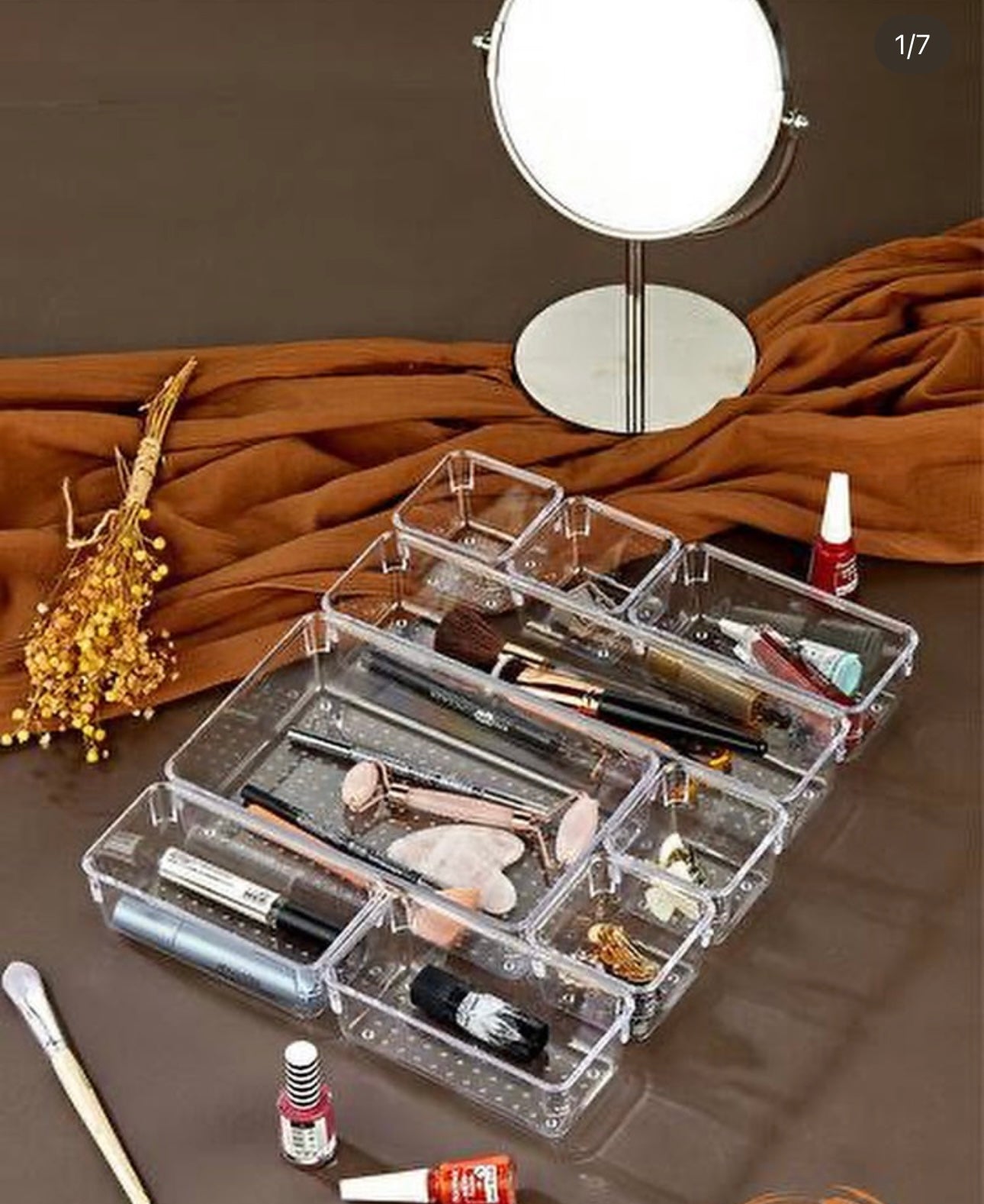 Turkish Crafted Acrylic Multipurpose Organizer Set of 4