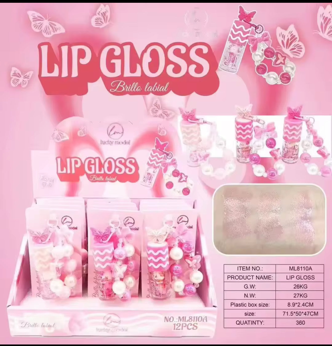 Lip gloss with charm