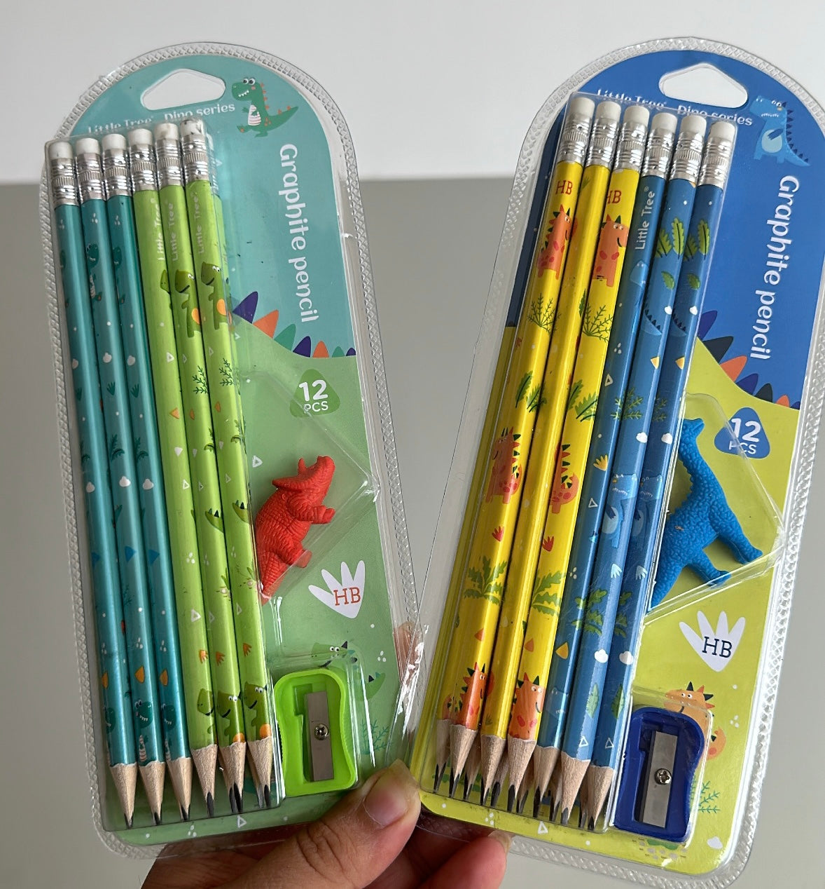 12pcs pencil set dino