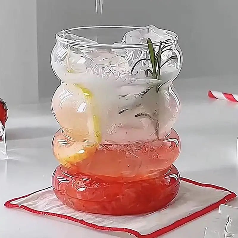 Caterpillar glass tumbler