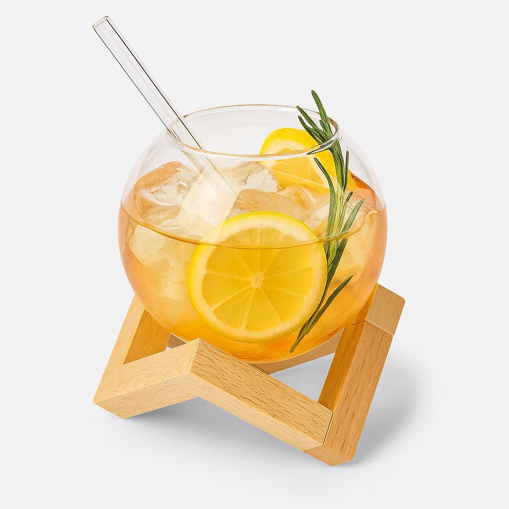 Coffee dome with wooden stand