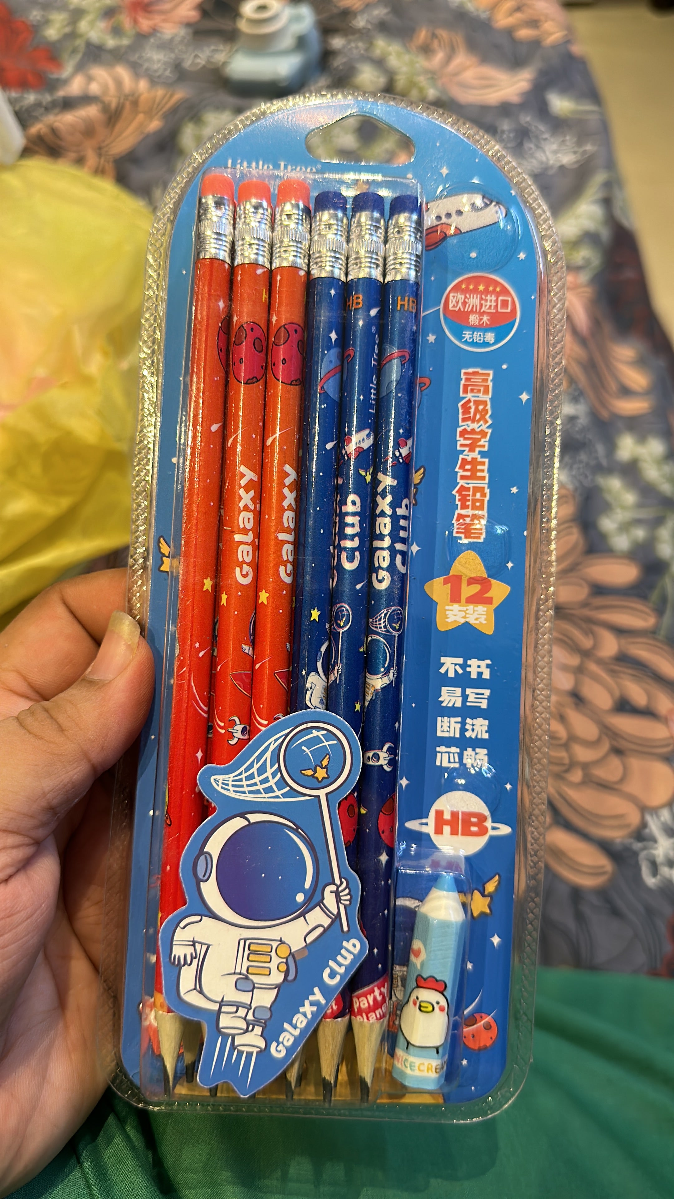 12 pcs pencil set space