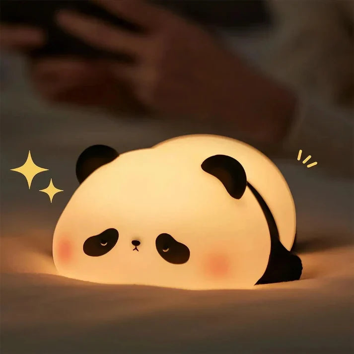 Sleeping panda silicone lamp