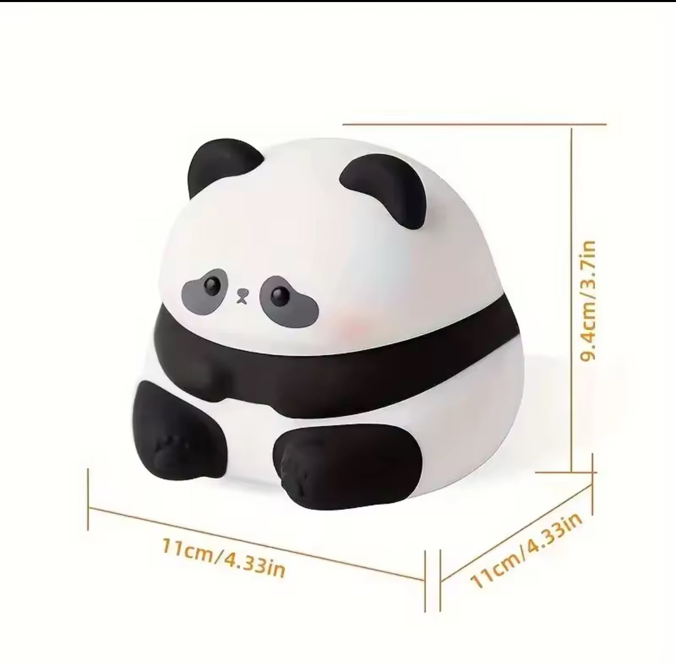 Sitting panda silicone lamp
