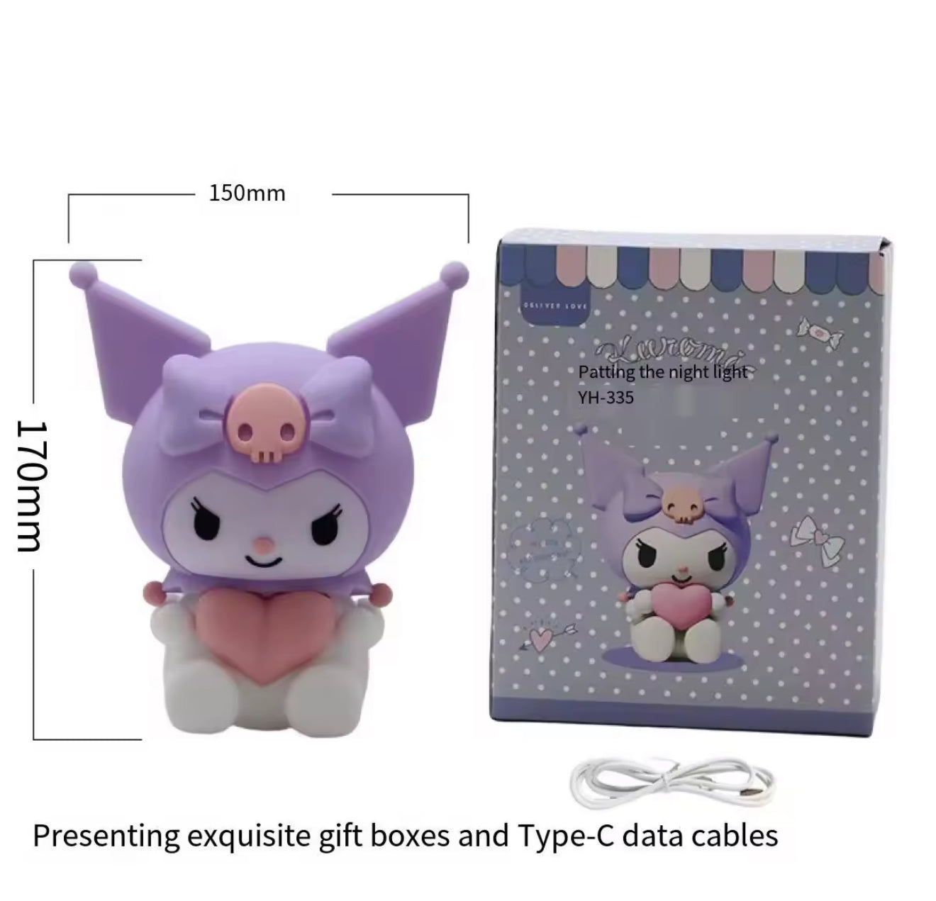 Kuromi silicone lamp