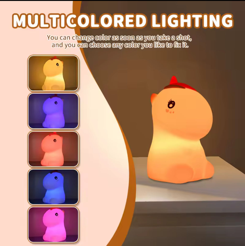 Pink unicorn silicone lamp