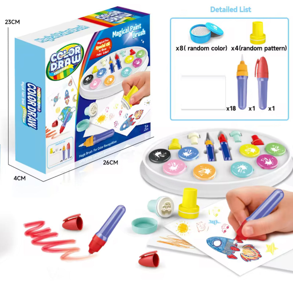 Magic Painting Kit with Light-Up Brush & Color Wonder Paper