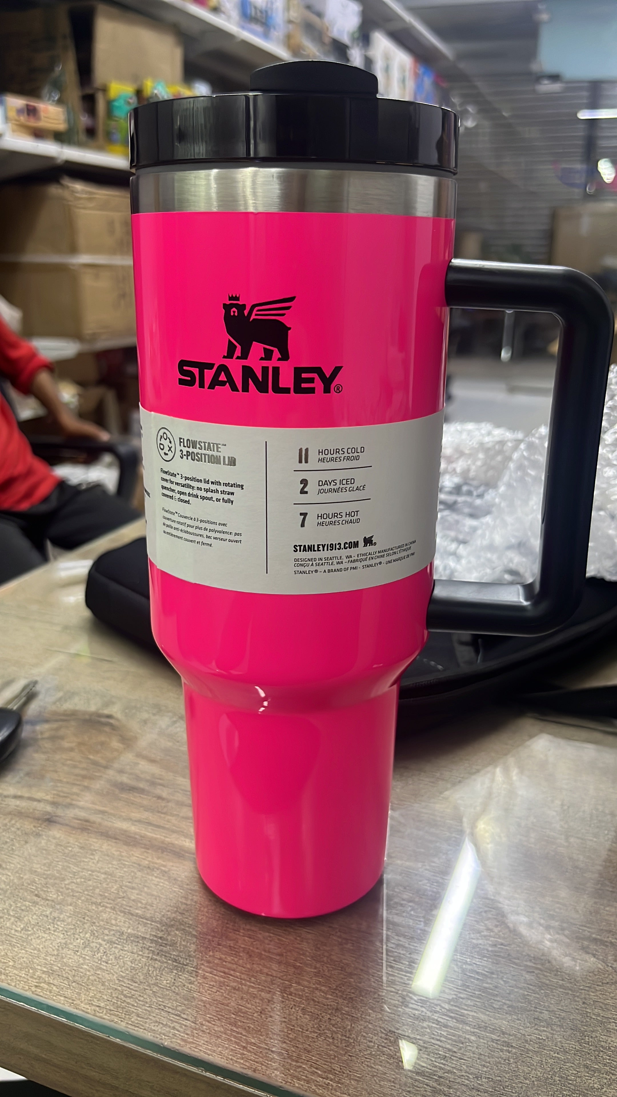 Neon Pink Stanley 40 oz