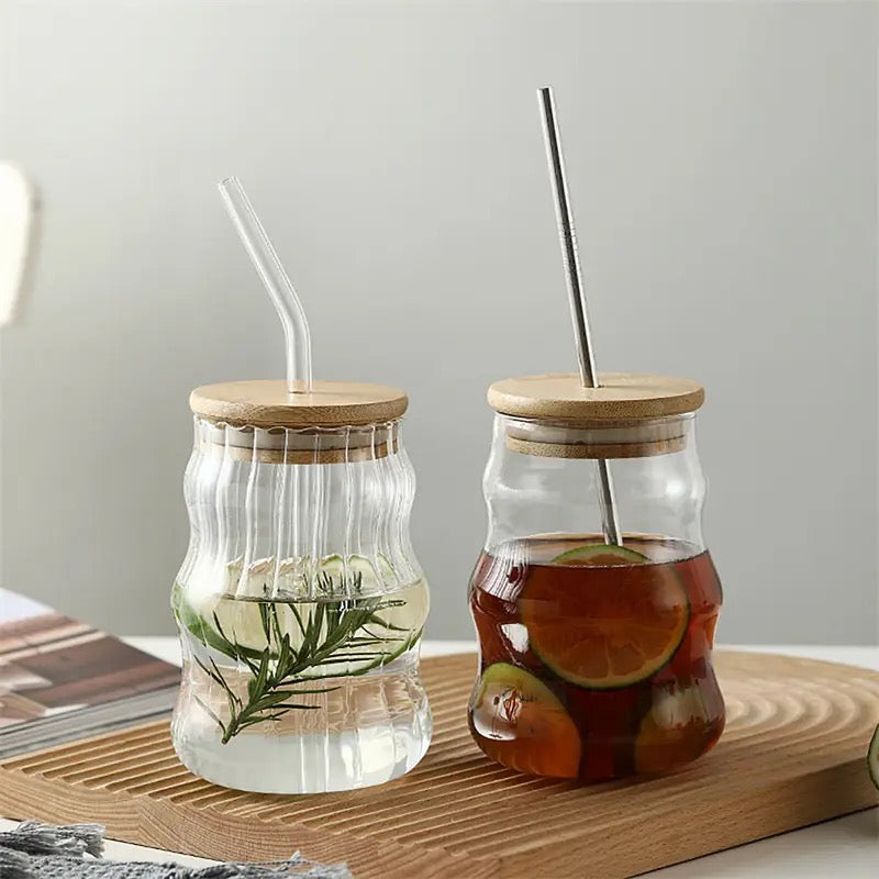 Caterpillar glass tumbler