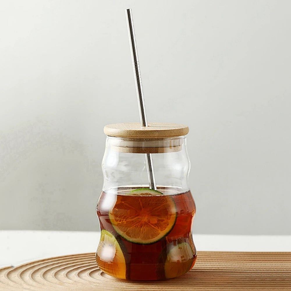 Caterpillar glass tumbler