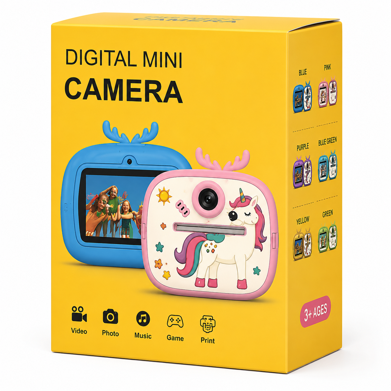 Kids Instant Print Camera 4-in-1