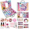 Pretend Beauty & Cosmetic Play Set with Carry Case for Girls