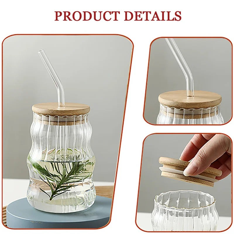 Caterpillar glass tumbler