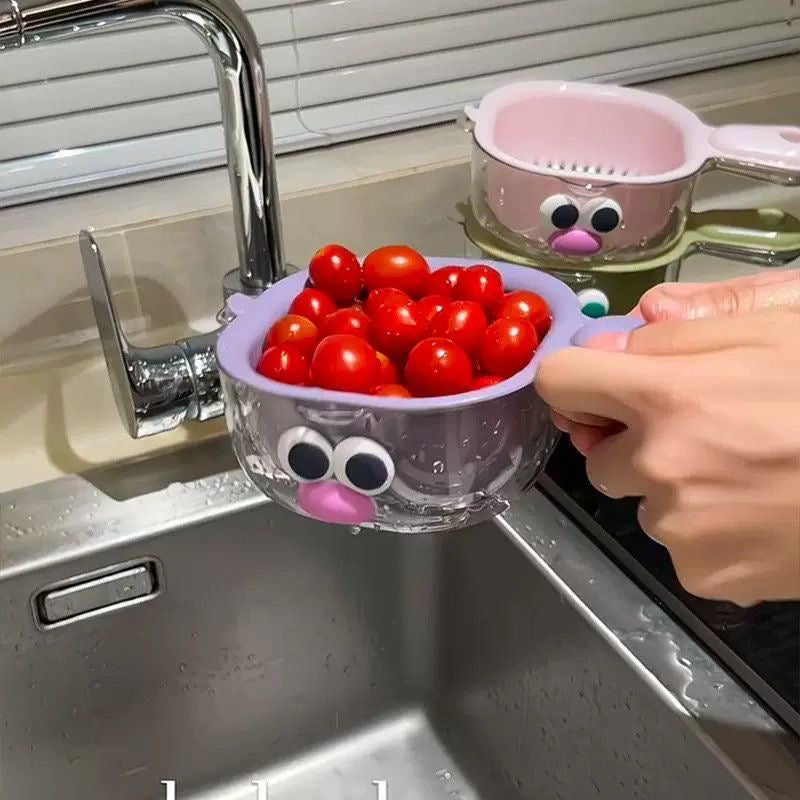 Mini drain bowls with handle
