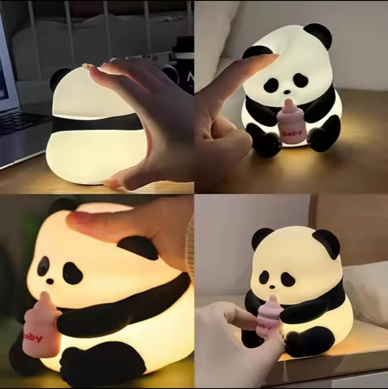 Feeding panda silicone lamp