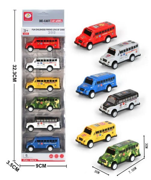 Mini Die Cast Pack of 6 Cars