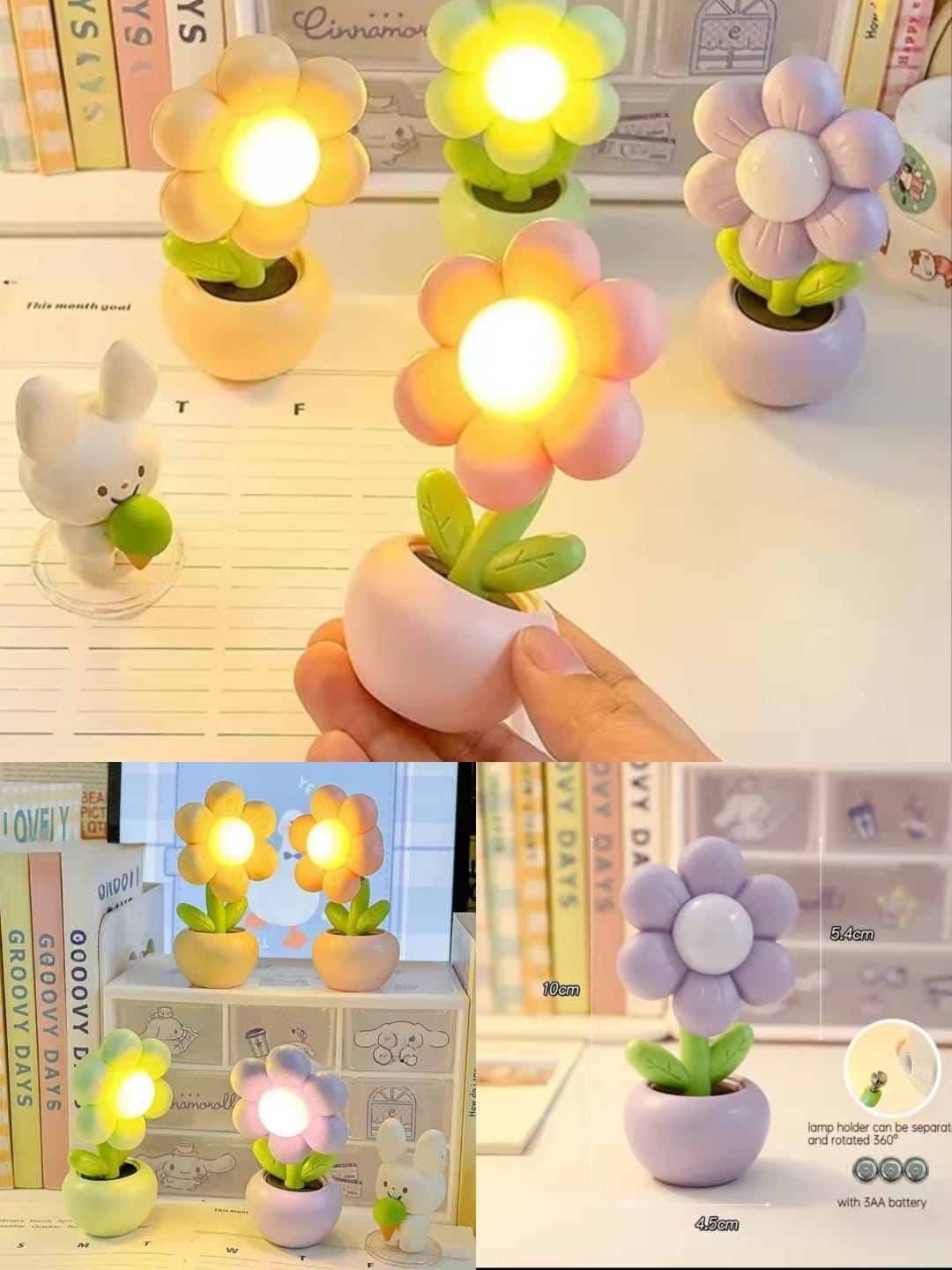 Flower mini led lamp