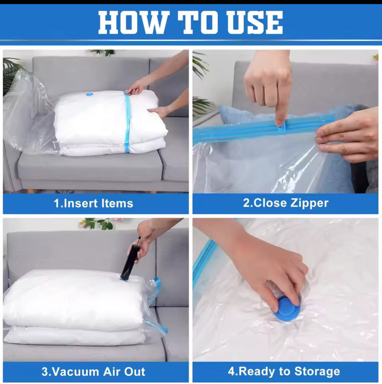 5 pcs vaccum bags