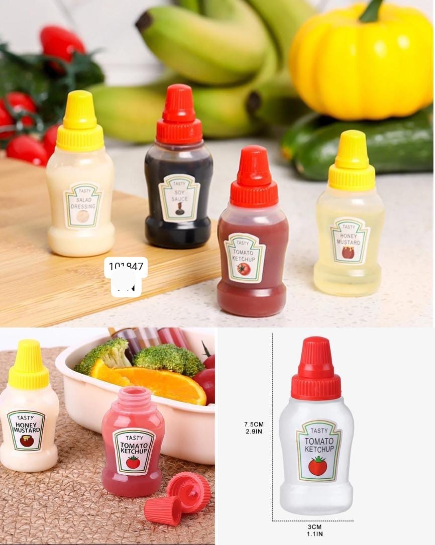 Mini ketchup bottles
