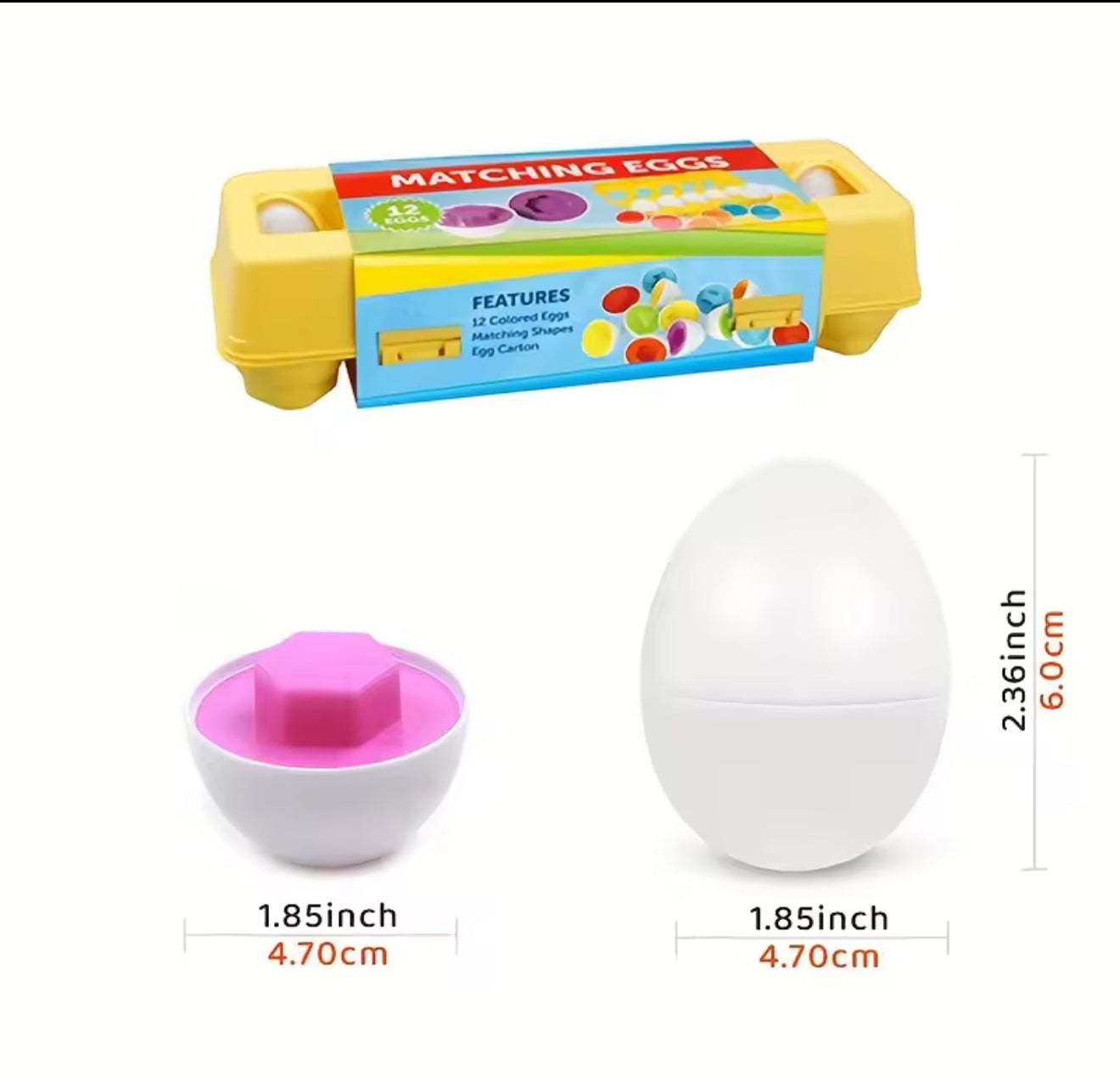 Shape sorting eggs