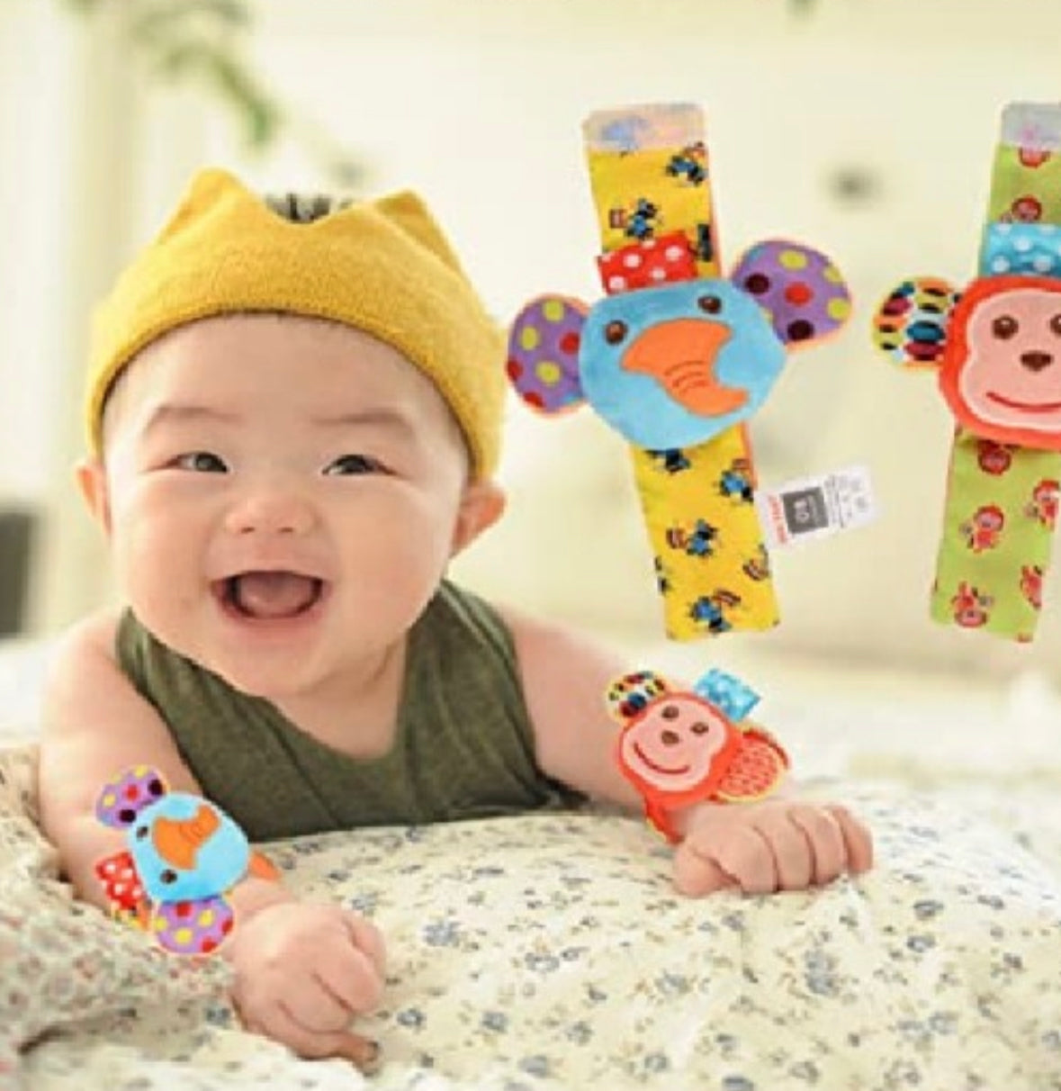 Baby rattle wristband