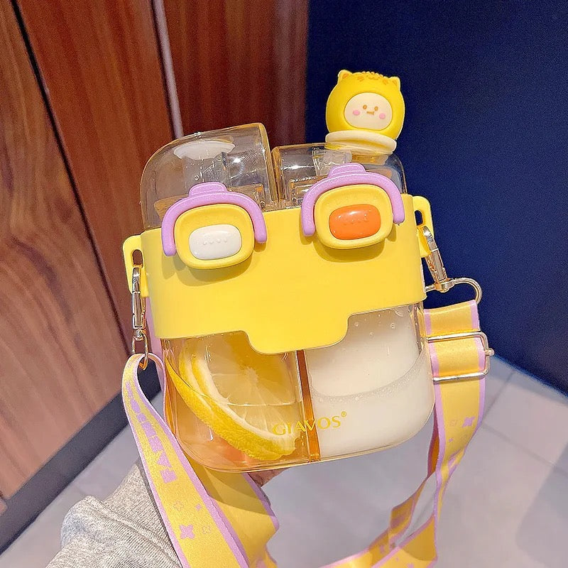 Dual Partition Kids Water Bottle Sipper 530ml 10 Dual Partition Kids Water Bottle Sipper 530ml