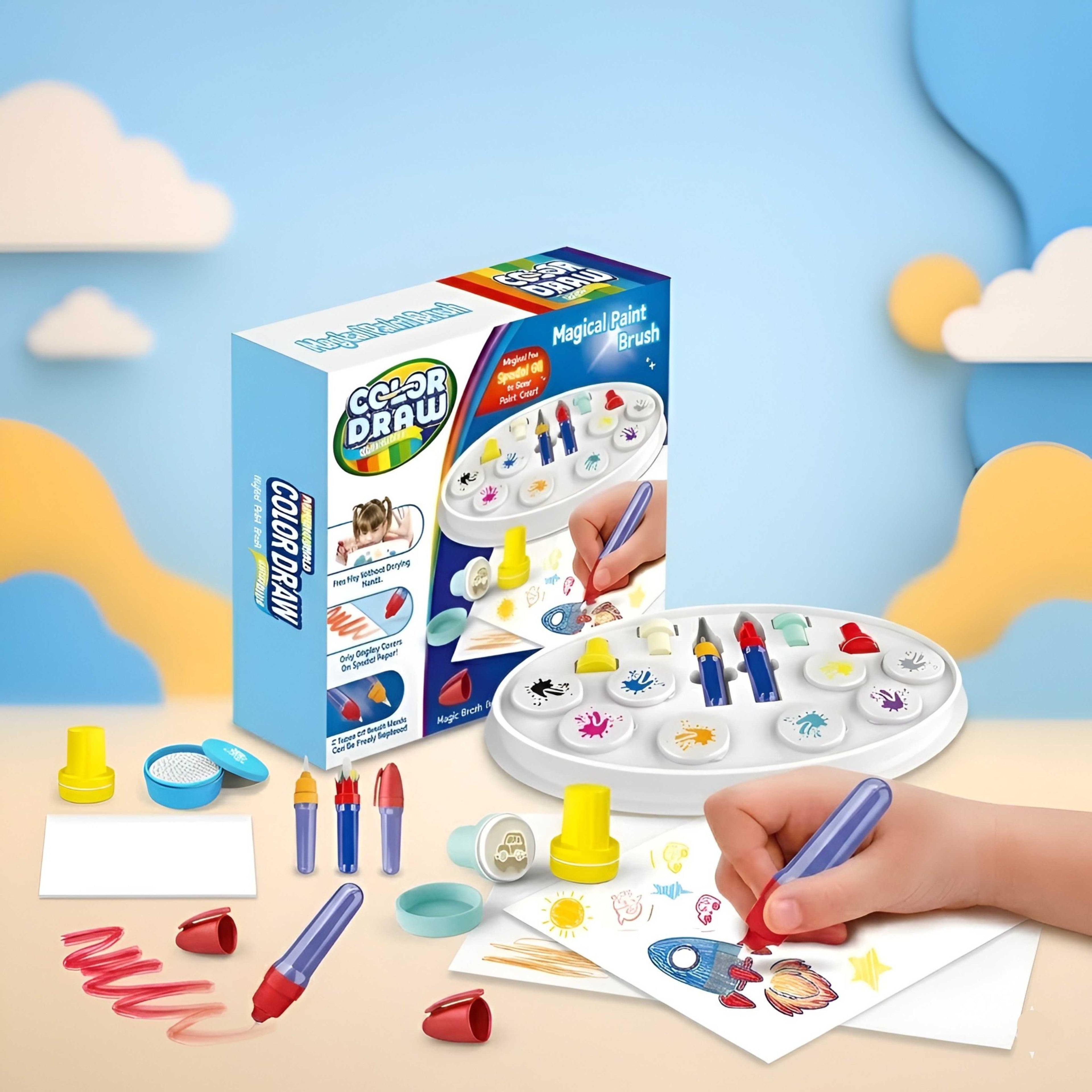 Magic Painting Kit with Light-Up Brush & Color Wonder Paper