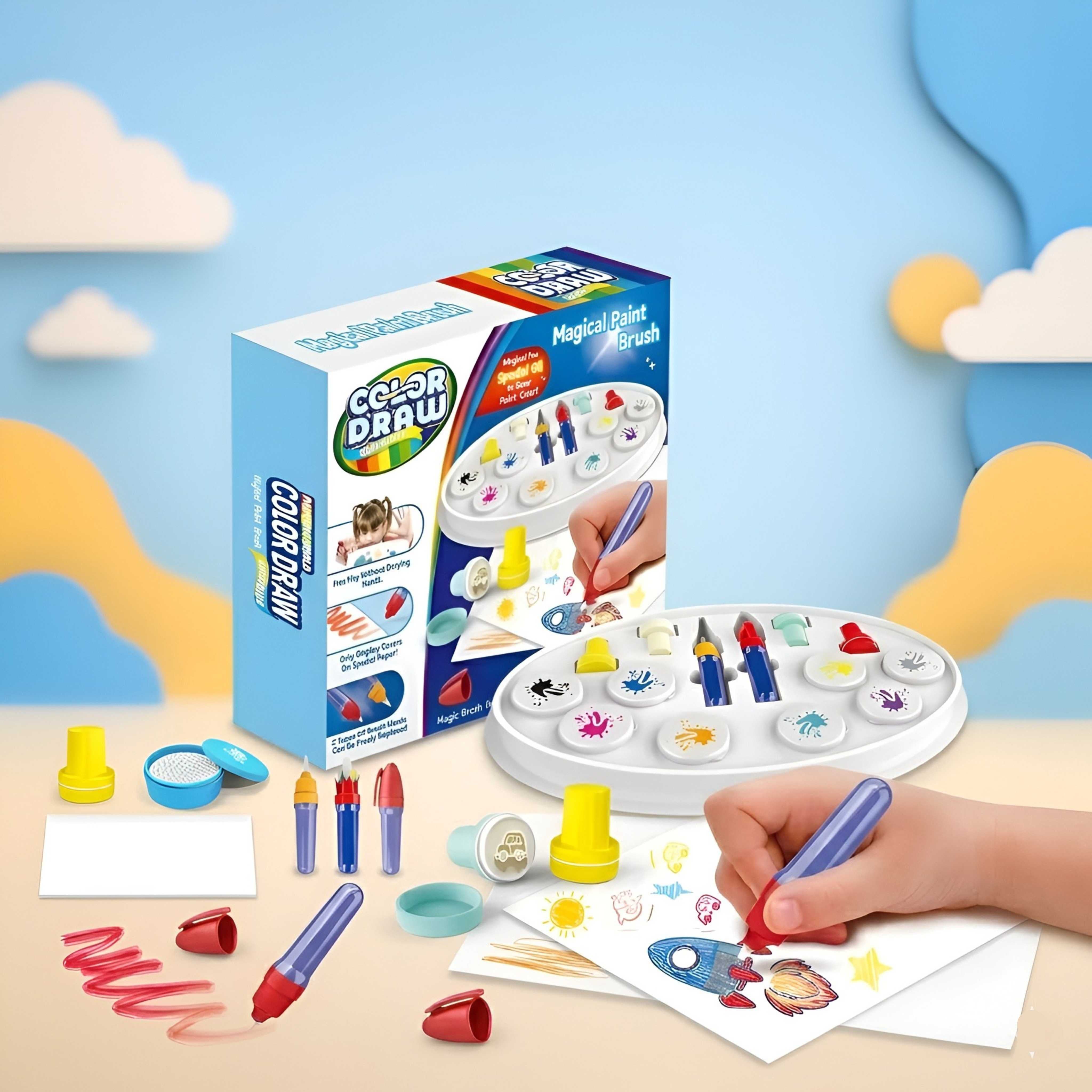 Magic Painting Kit with Light-Up Brush & Color Wonder Paper