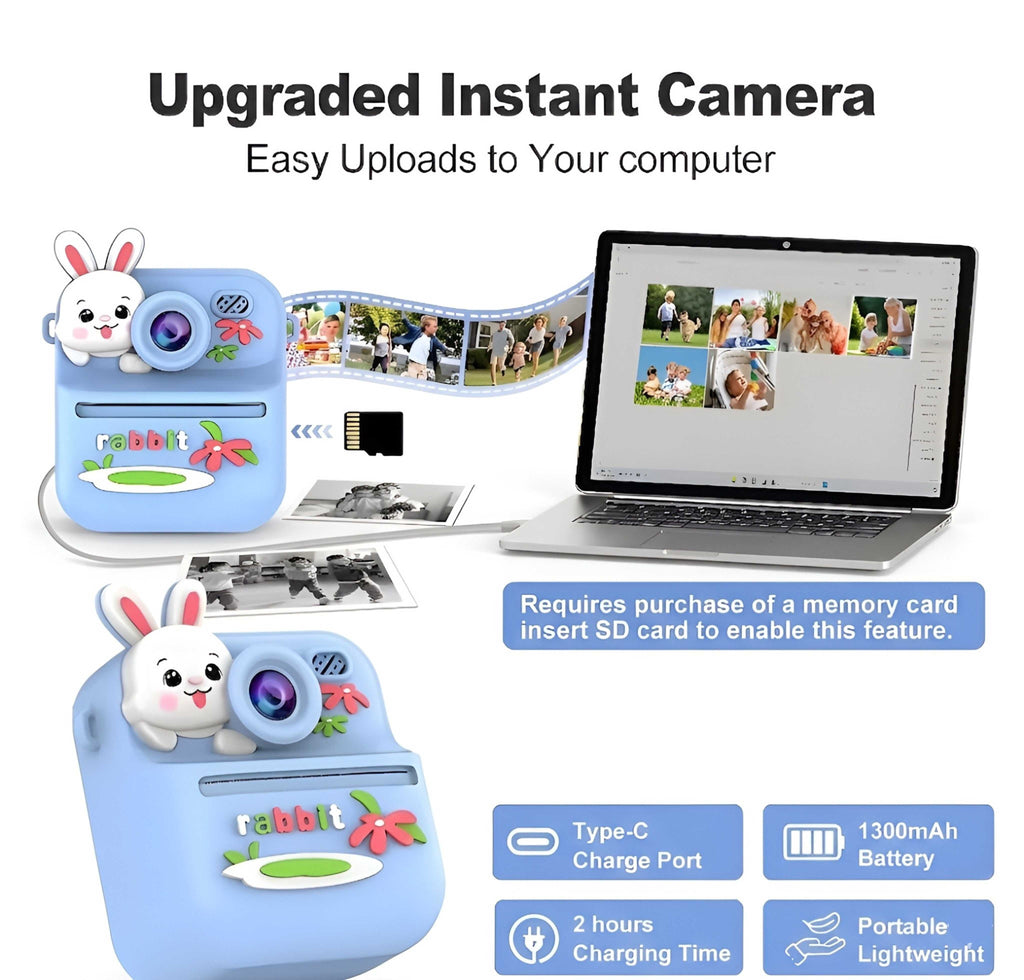 Kids Instant Print Camera with Thermal Printing
