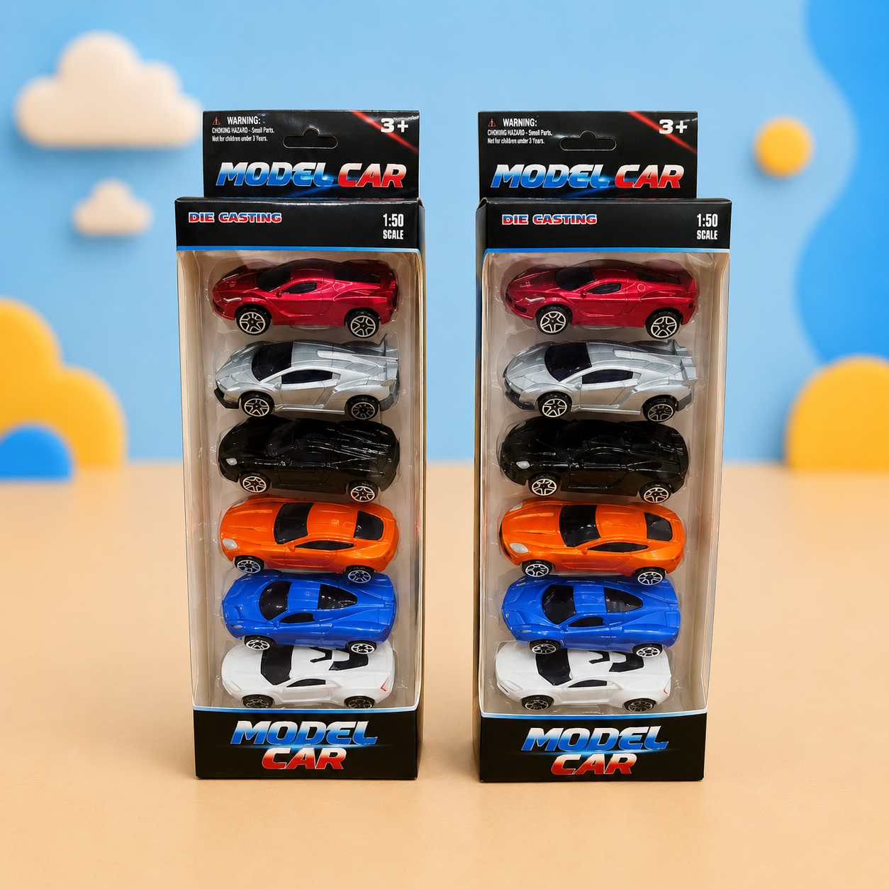 Die-Cast Sports Car 6PCS Set | Mini Metal Racing Cars Collection for Kids