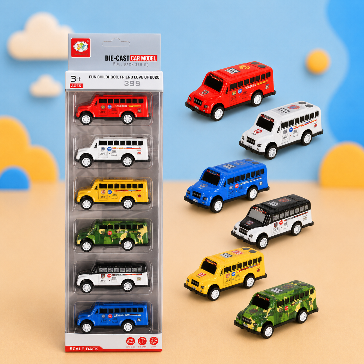 Mini Die Cast Pack of 6 Cars