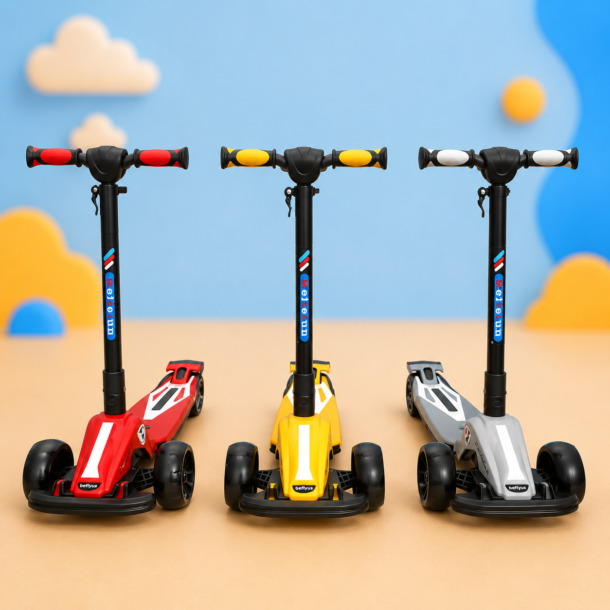 Kids Formula One Racing Scooty with Lights & Music