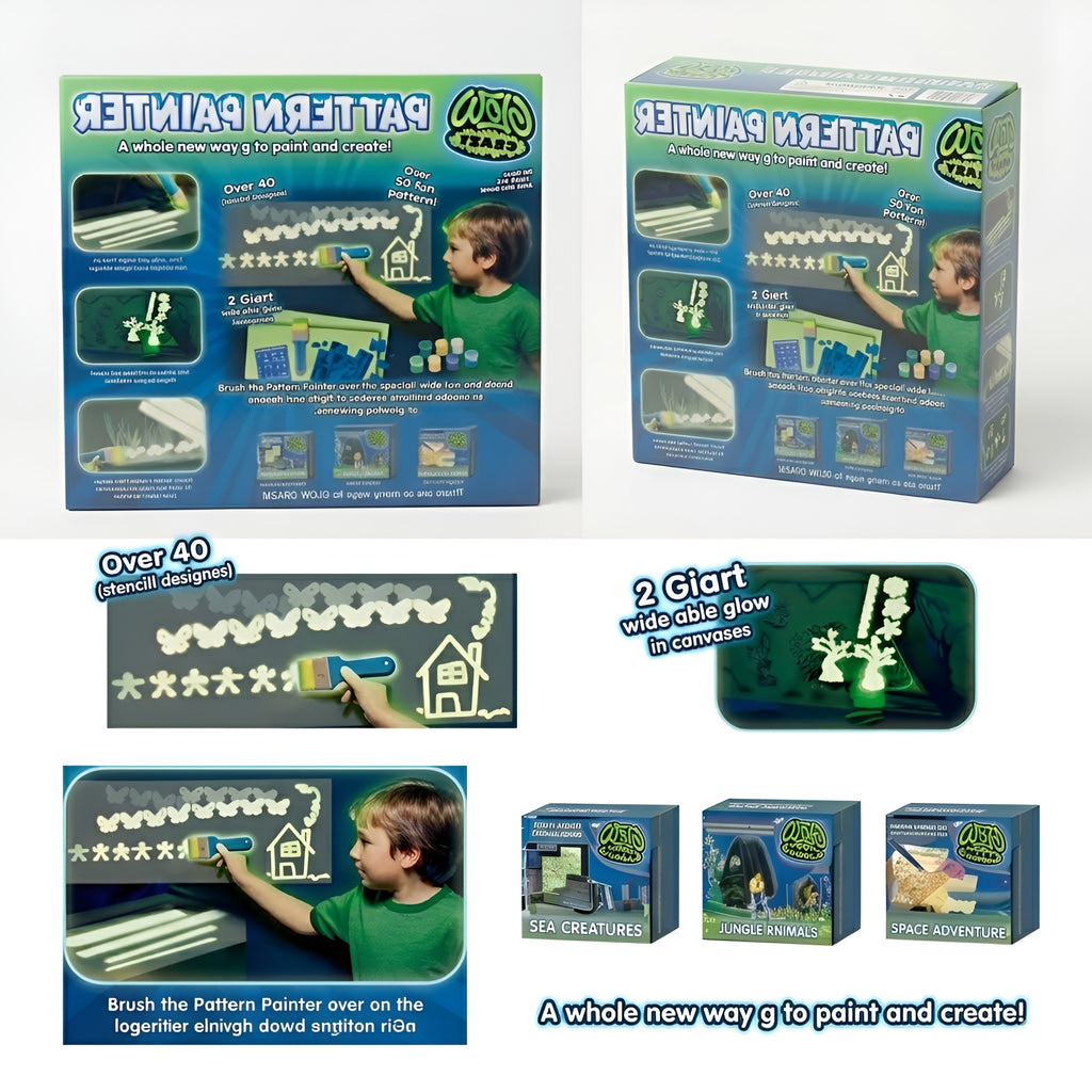 Glow Crazy Pattern Painter Light Drawing Board for Kids