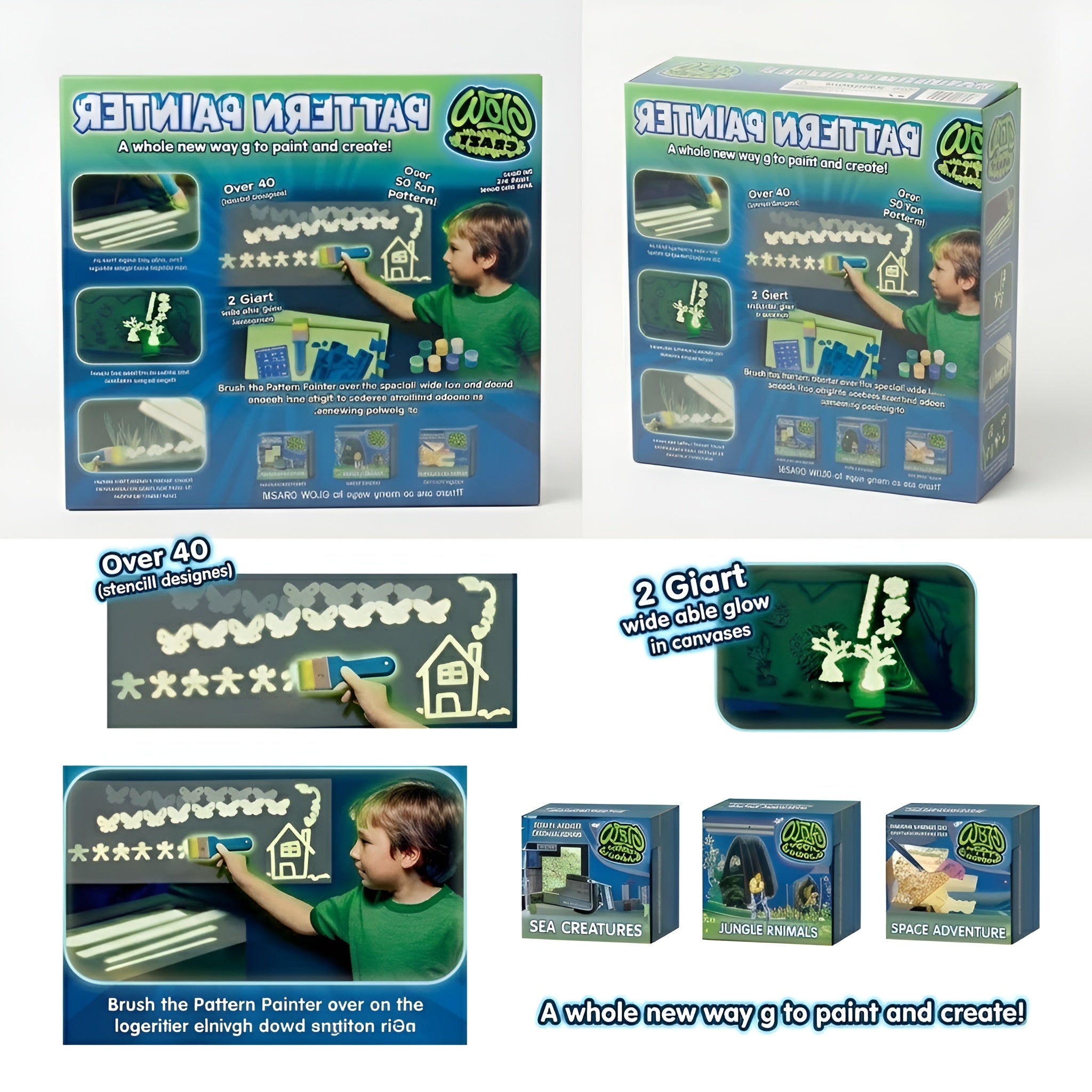 Glow Crazy Pattern Painter Light Drawing Board for Kids
